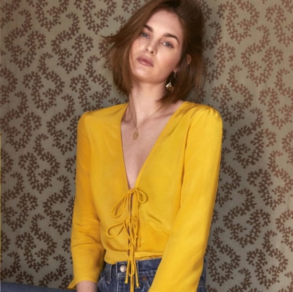 Sezane Tops - 🆕 SEZANE Gloria Blouse Saffron New With Tags